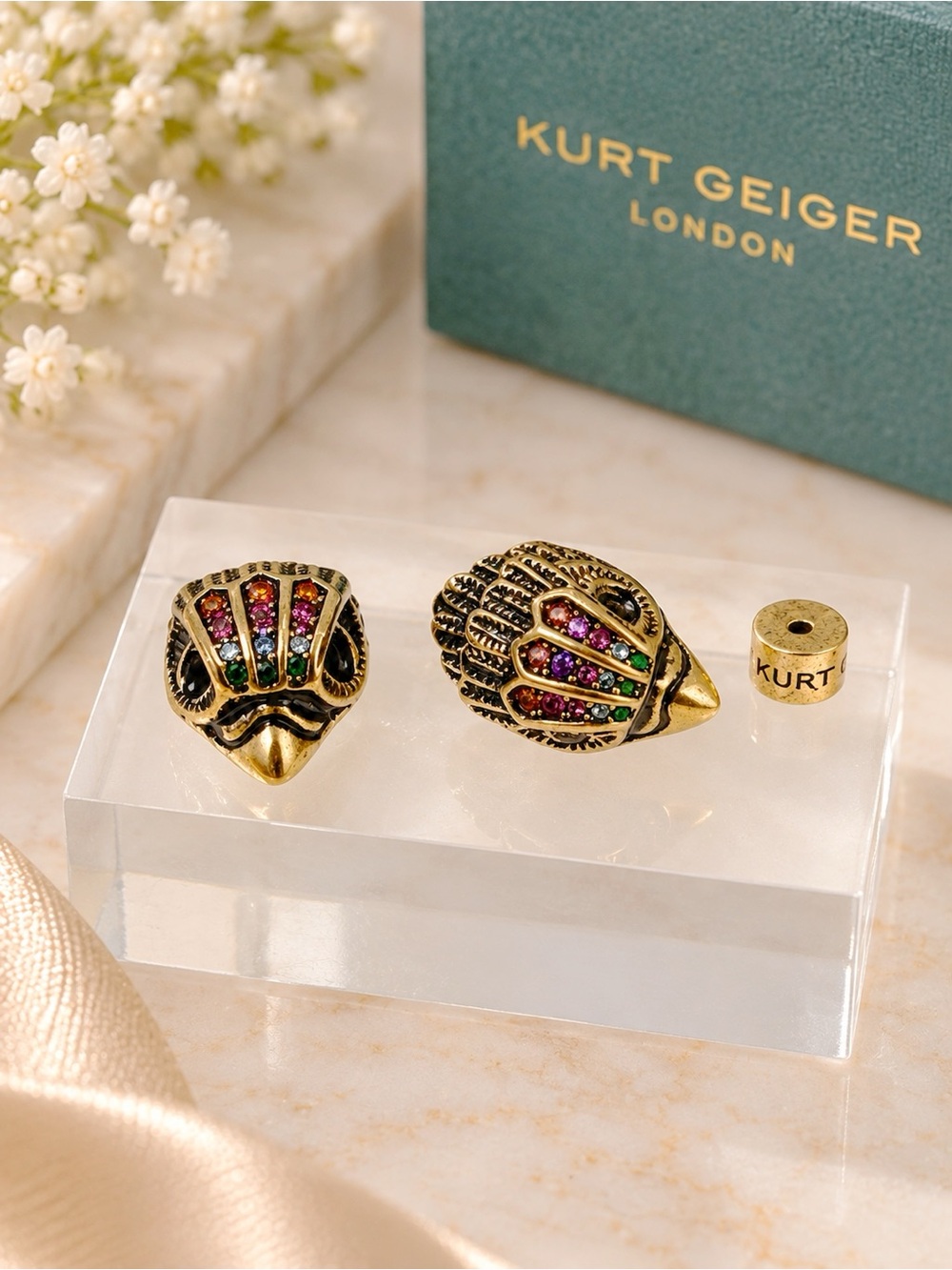 Kurt Geiger London Eagle Studs vintage Gold